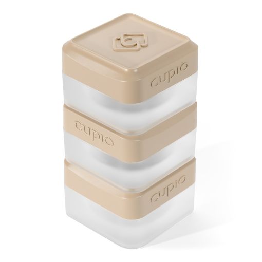 Stapelbare Cupio Vorratsdosen mit beigem Deckel