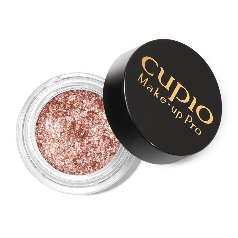 Glitzerpuder von Cupio Make-up Pro in einem transparenten Döschen