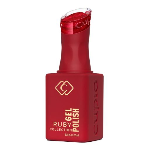 Flasche roter Gel Nagellack aus Ruby Collection