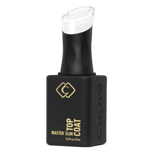 Schwarze Flasche Cupio Master Slim Top Coat 15 ml