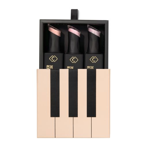 Drei Lippenstifte in Geschenkbox im Piano-Design