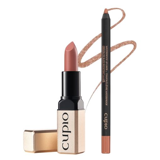 Cupio Lippenstift mit passendem Nude-Lipliner Set