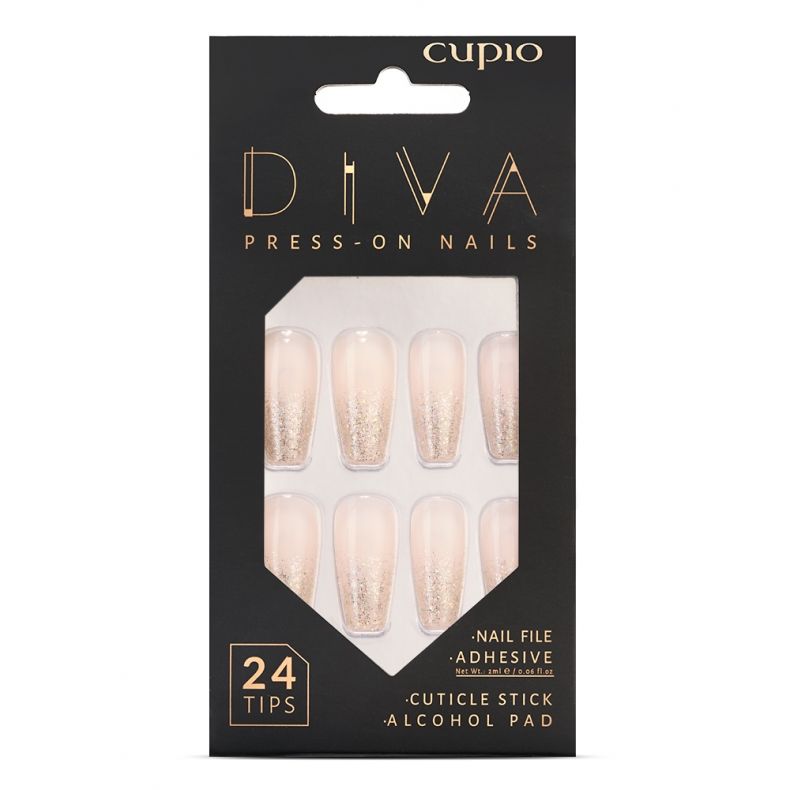 Cupio Diva Kunstnägel Press On Set - Glitter French