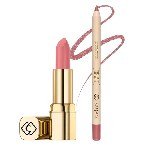 Rosa Lippenstift mit passendem Lipliner-Set