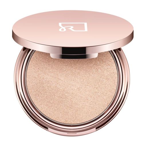 Eleganter Puder mit glänzendem Highlighter-Effekt in einer stilvollen Verpackung