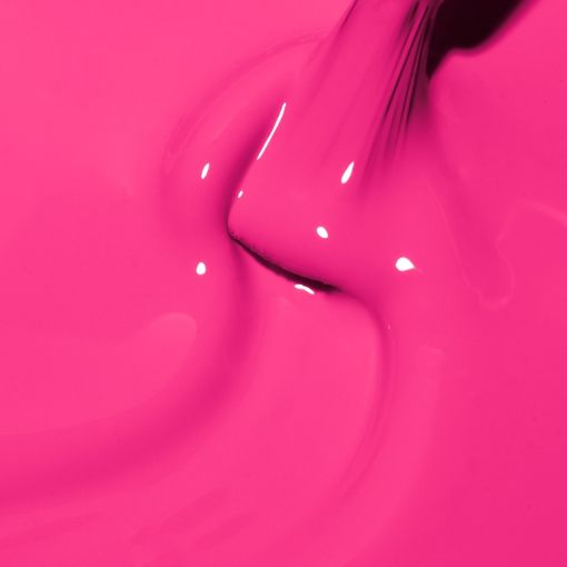 Nahaufnahme von glänzender pinker Farbe, die fließt