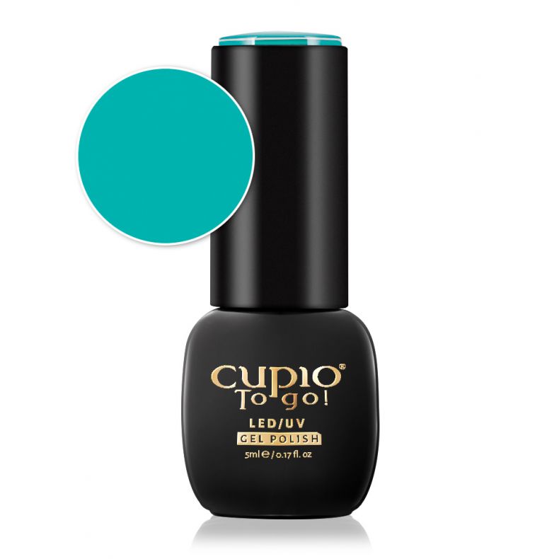 Türkiser Cupio Gel Polish in Flasche mit 5ml Inhalt für LED/UV-Nagelpflege