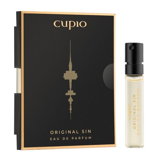 c7641 Cupio Original Sin Eau de Parfum im ansprechenden Verpackungsdesign mit einem eleganten Flakon.
