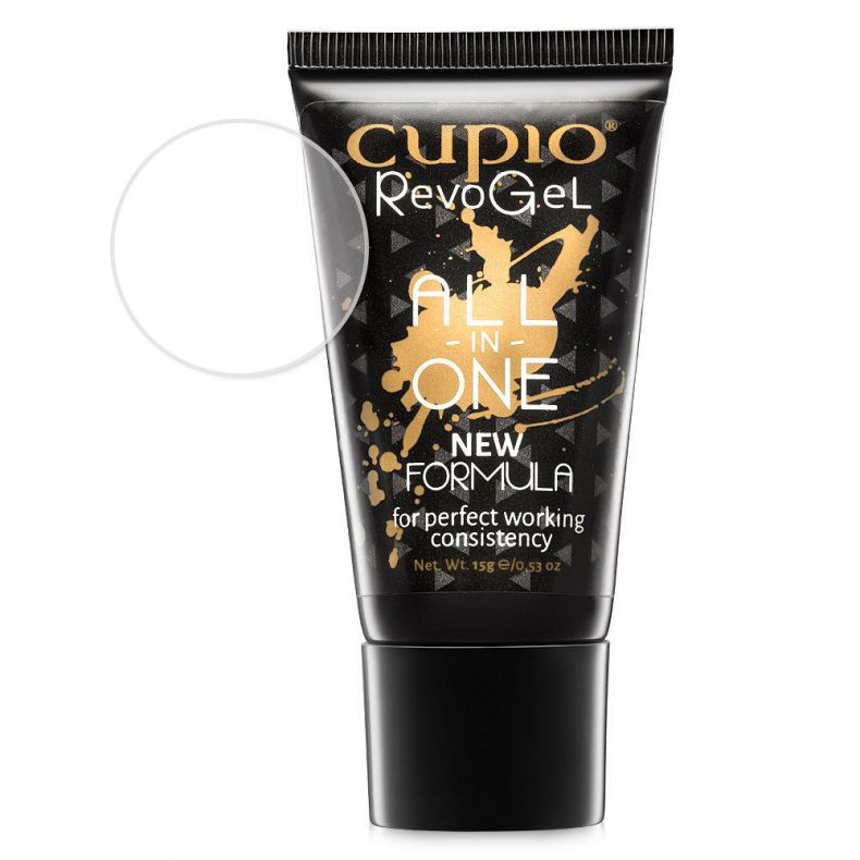 Tube von Cupio RevoGel All-in-One, 15g mit neuer Formel für perfekte Arbeitskonsistenz.